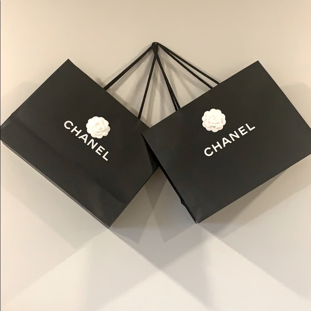 Two Large Chanel Shopping Bags